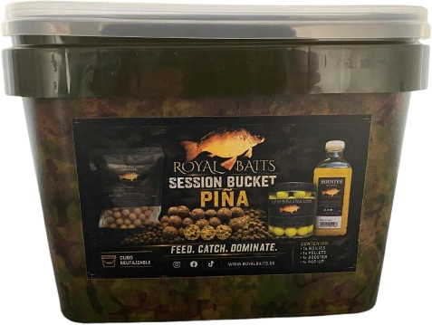 Cubo reutilizable Session Bucket Piña Star Royal Baits